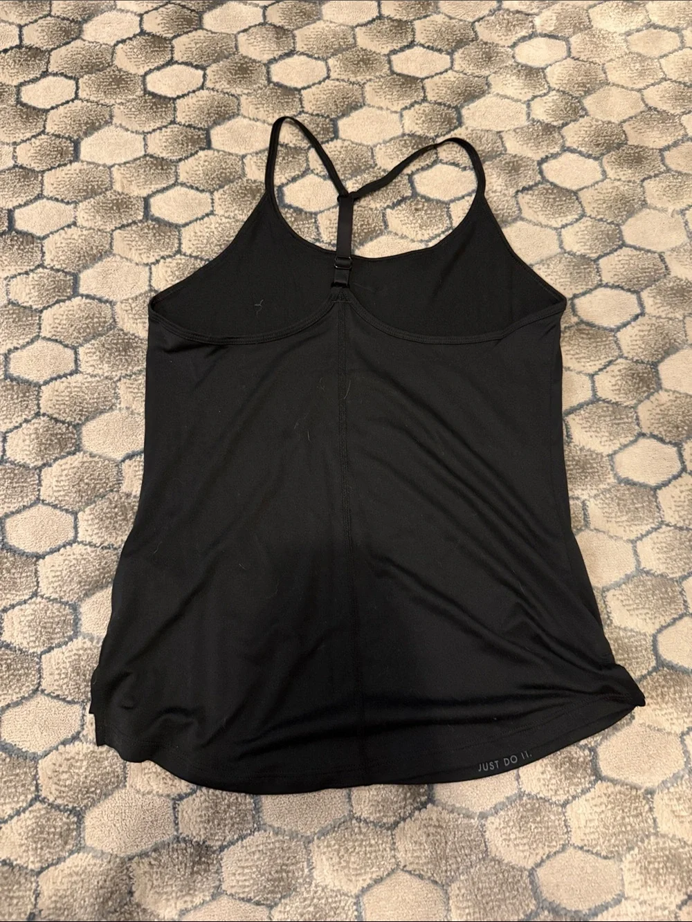 Nike Black Racerback Tank with White Swoosh
